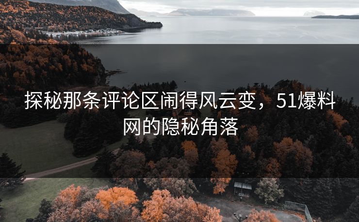 探秘那条评论区闹得风云变，51爆料网的隐秘角落